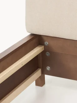 Cama de madera con cabecero tapizado y cajones Santiago