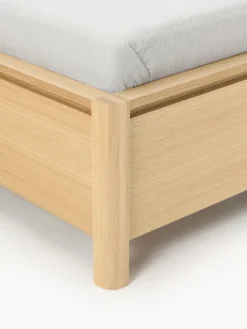 Cama de madera con cabecero tapizado y cajones Santiago