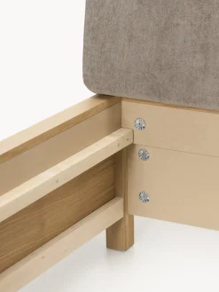 Cama de madera con cabecero tapizado y cajones Santiago