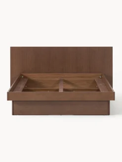 Cama de madera con cajones y cabecero Sato