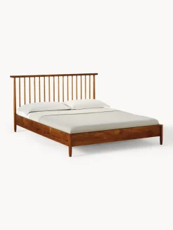 Cama de madera de pino con cabecero Windsor