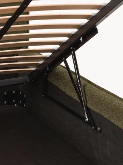 Cama individual tapizada en tejido bouclé con espacio de almacenamiento Dream