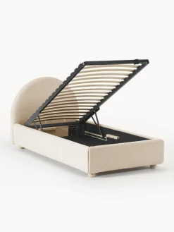 Cama individualde borreguillo Ebba, con espacio de almacenamiento