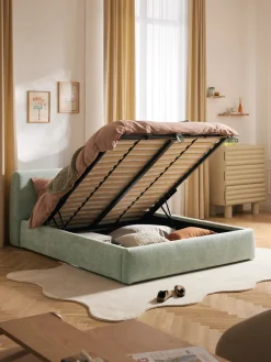 Cama tapizada con espacio de almacenamiento Cloud