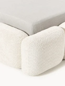 Cama tapizada de borreguillo bouclé Tayla