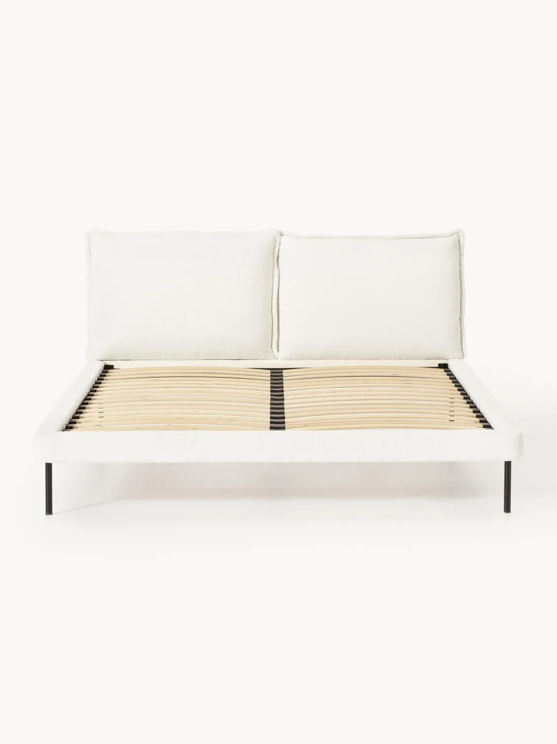 Cama tapizada de borreguillo bouclé Amelia