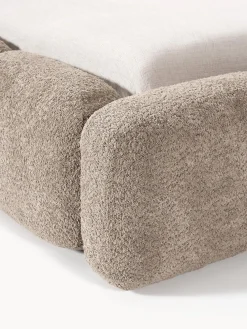 Cama tapizada de borreguillo bouclé Tayla