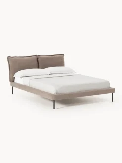 Cama tapizada de borreguillo bouclé Amelia