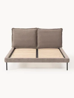 Cama tapizada de borreguillo bouclé Amelia