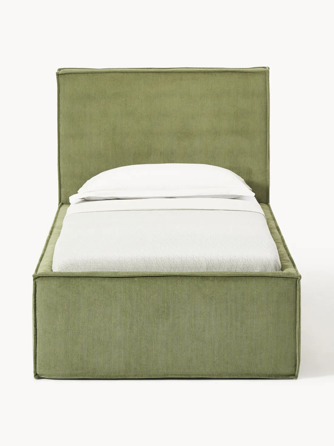 Cama tapizada de pana con espacio de almacenamiento Dream