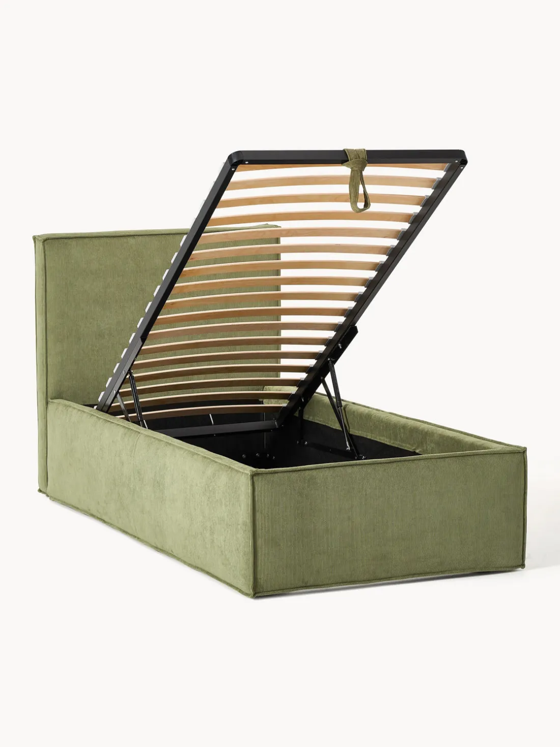 Cama tapizada de pana con espacio de almacenamiento Dream