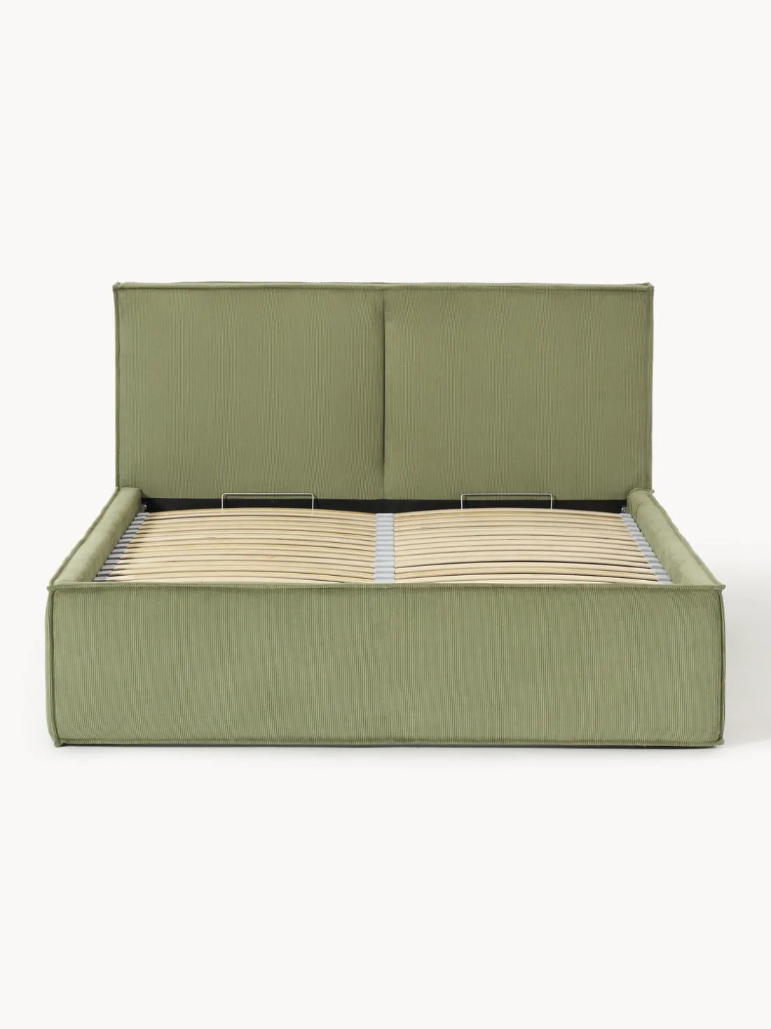 Cama tapizada de pana con espacio de almacenamiento Dream