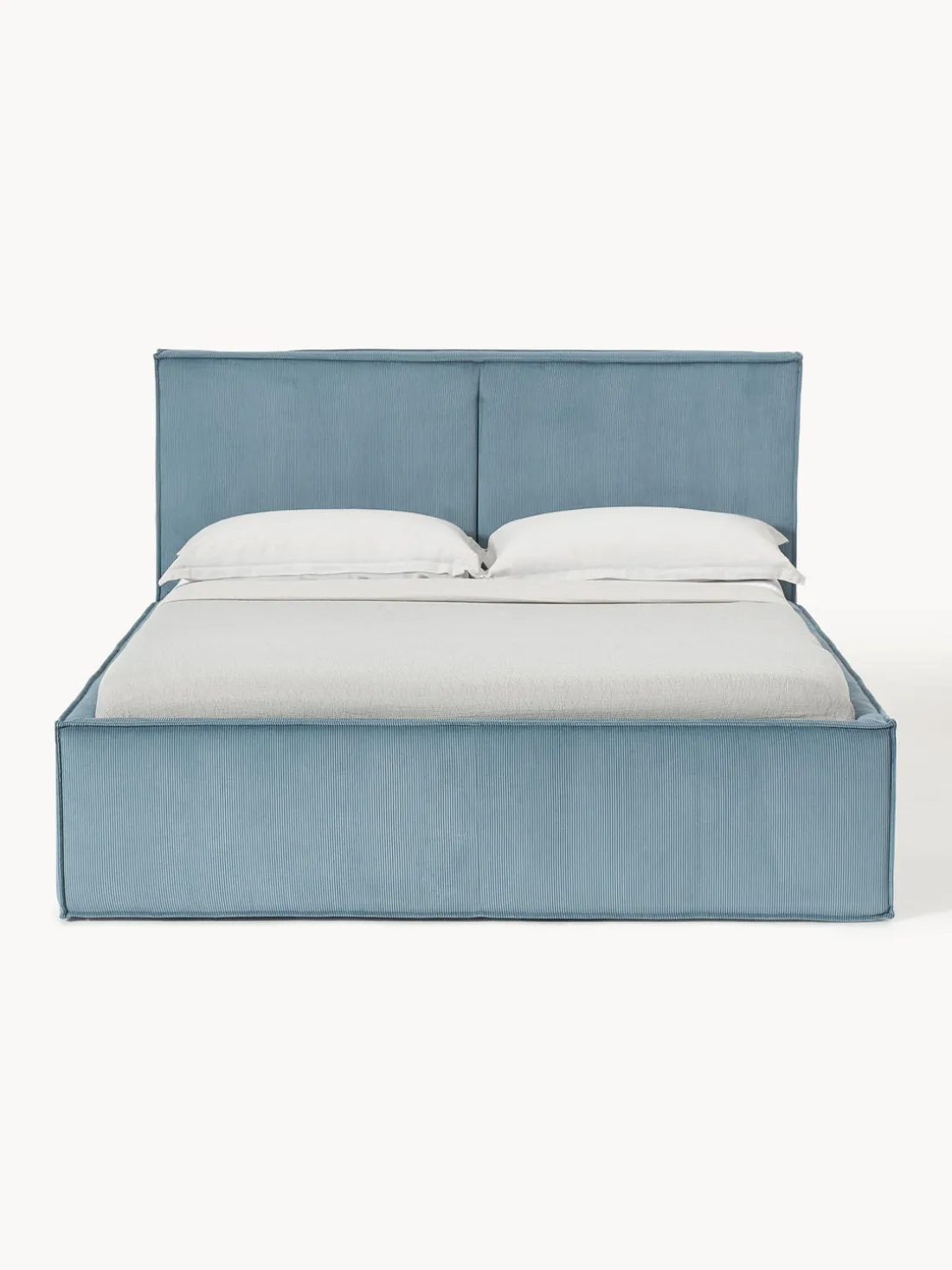 Cama tapizada de pana con espacio de almacenaje Dream