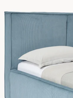 Cama tapizada de pana con espacio de almacenaje Dream