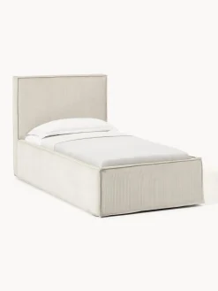 Cama tapizada de pana con espacio de almacenamiento Dream