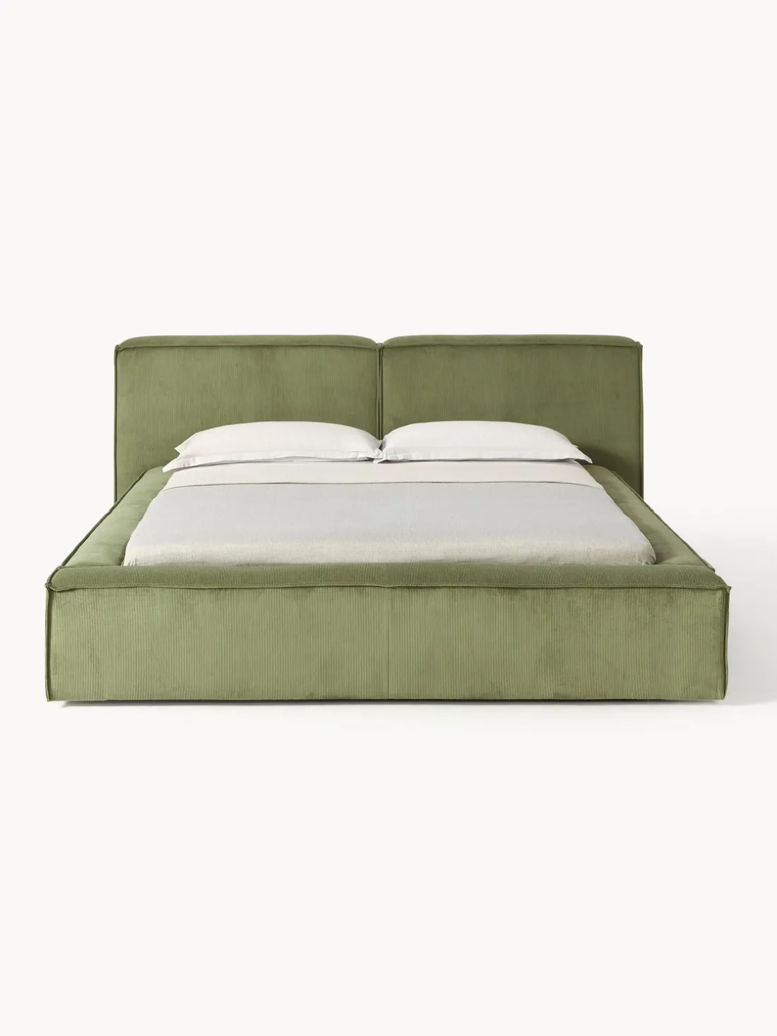 Cama tapizada en pana Lennon