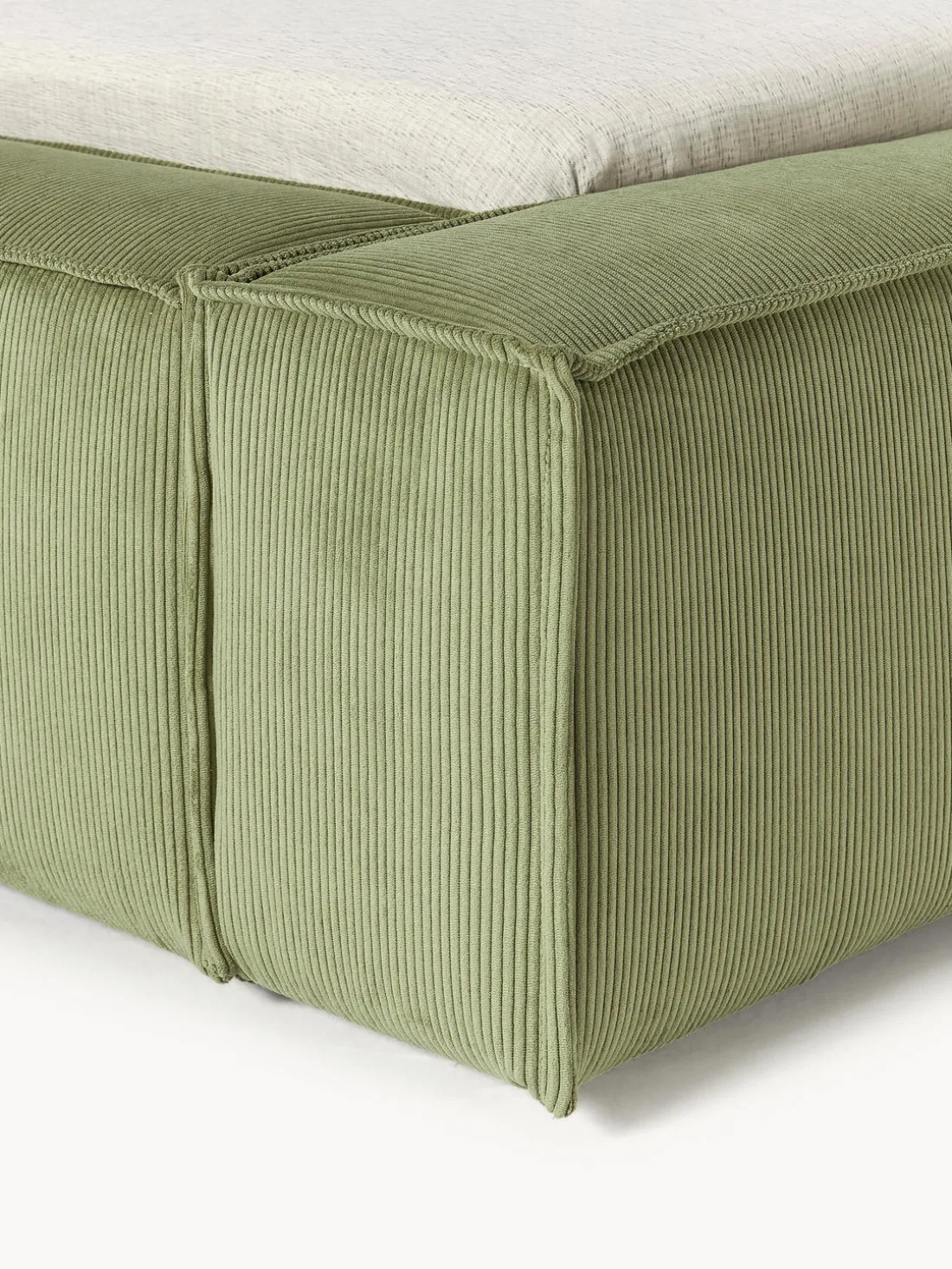 Cama tapizada en pana Lennon