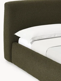 Cama tapizada en tejido bouclé con espacio de almacenaje Cloud