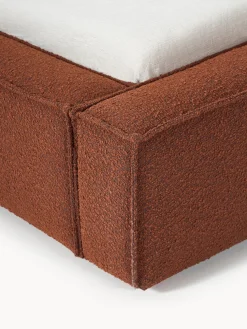 Cama tapizada en tejido bouclé Lennon