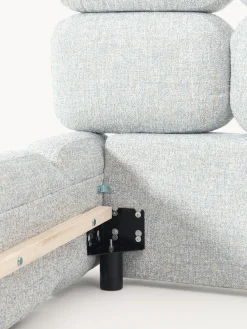 Cama tapizada en tejido bouclé Tayla