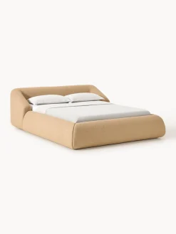 Cama tapizada en tejido bouclé Sofia