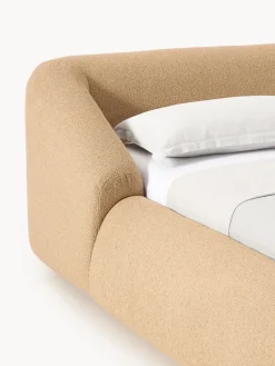 Cama tapizada en tejido bouclé Sofia