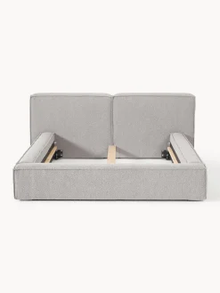 Cama tapizada en tejido bouclé Lennon