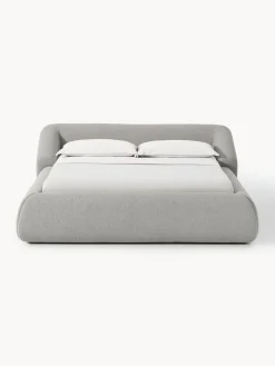 Cama tapizada en tejido bouclé Sofia