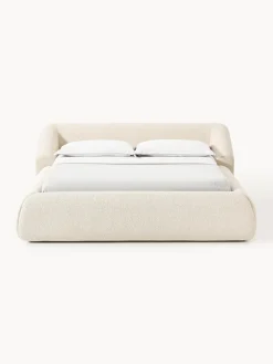 Cama tapizada en tejido bouclé Sofia