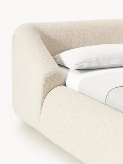 Cama tapizada en tejido bouclé Sofia