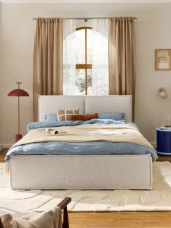 Cama tapizada en tejido bouclé Dream