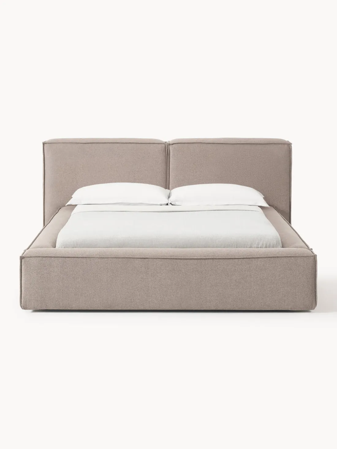 Cama tapizada Lennon, con espacio de almacenamiento