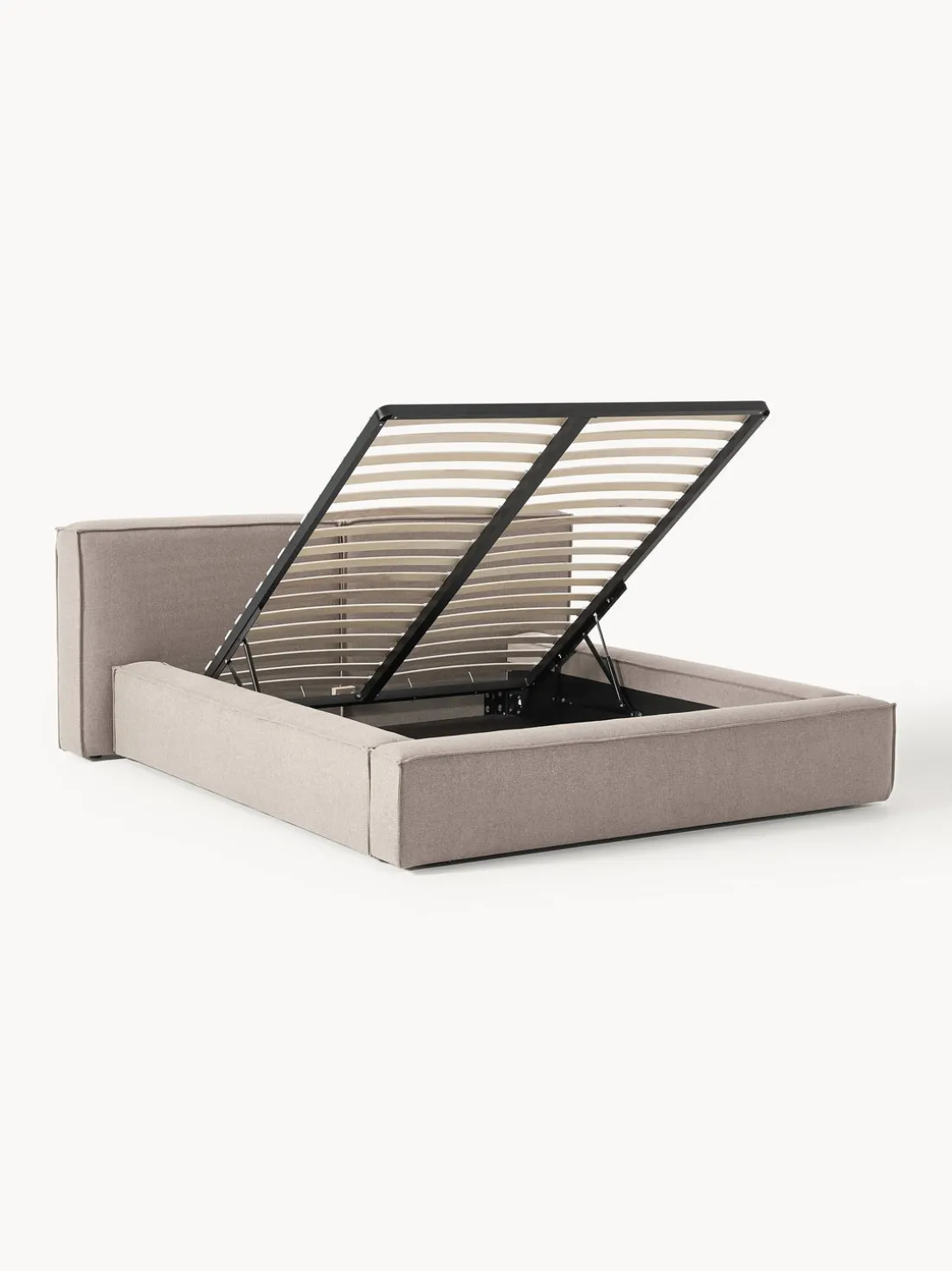 Cama tapizada Lennon, con espacio de almacenamiento