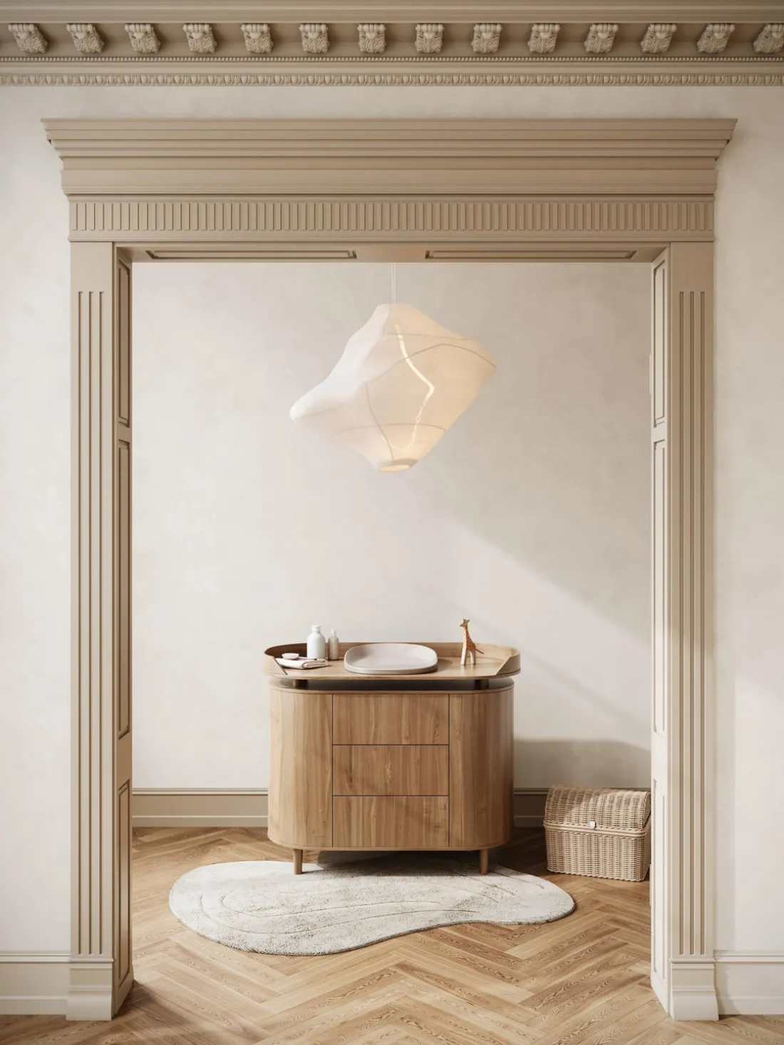 Cambiador de madera artesanal Kai