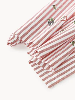 Camino de mesa a rayas con motivos bordados Melony