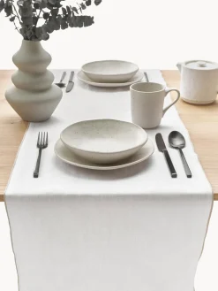Camino de mesa de lino con ribete Kennedy