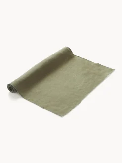 Camino de mesa de lino con ribete Kennedy