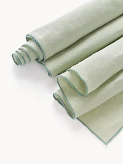 Camino de mesa de lino con ribete Kennedy