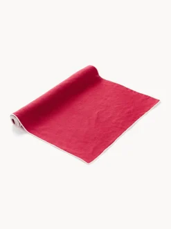 Camino de mesa de lino con ribete Kennedy