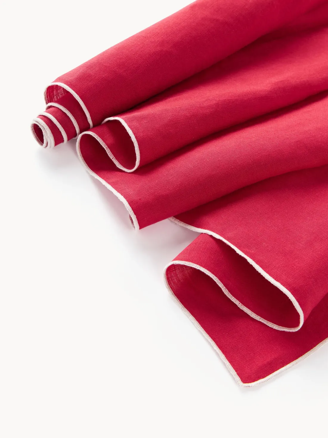 Camino de mesa de lino con ribete Kennedy