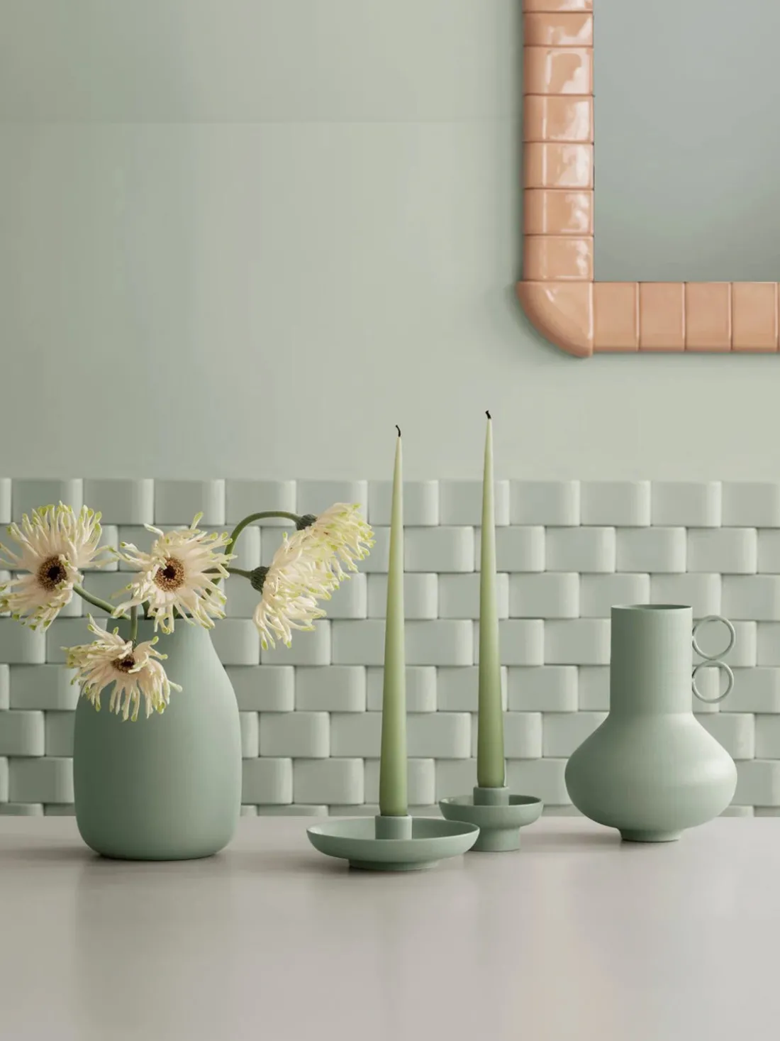 Candelabro de cerámica Vela