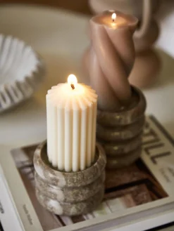 Candelabros de mármol Orta, 2 uds.