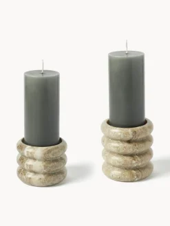 Candelabros de mármol Orta, 2 uds.