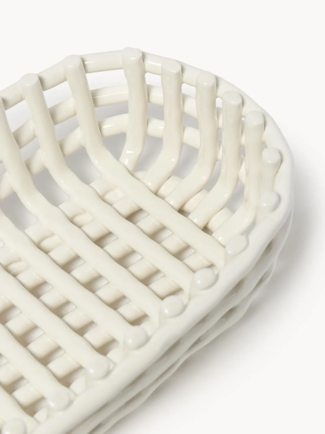 Cesta artesanal de cerámica Nalan