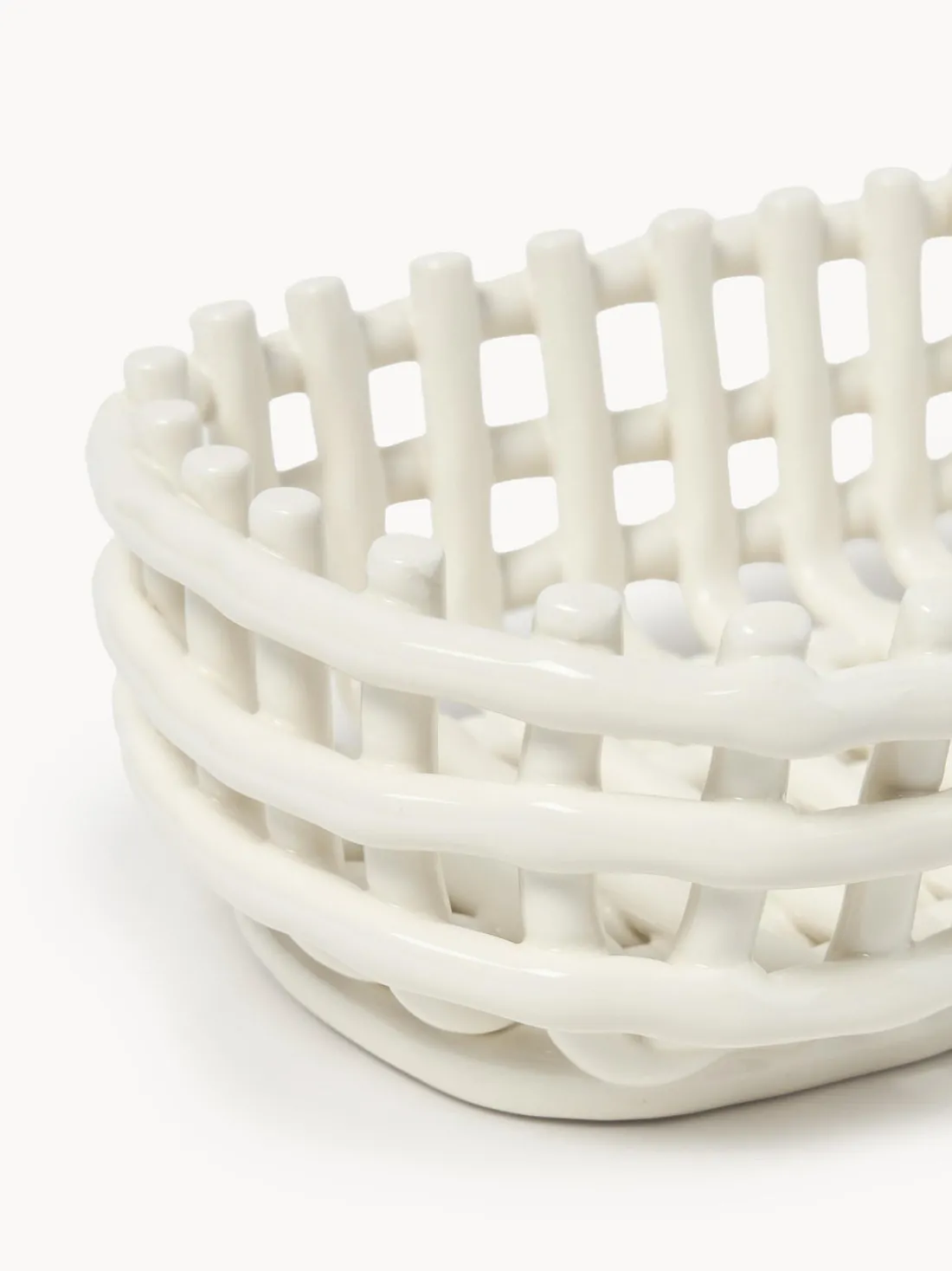 Cesta artesanal de cerámica Nalan