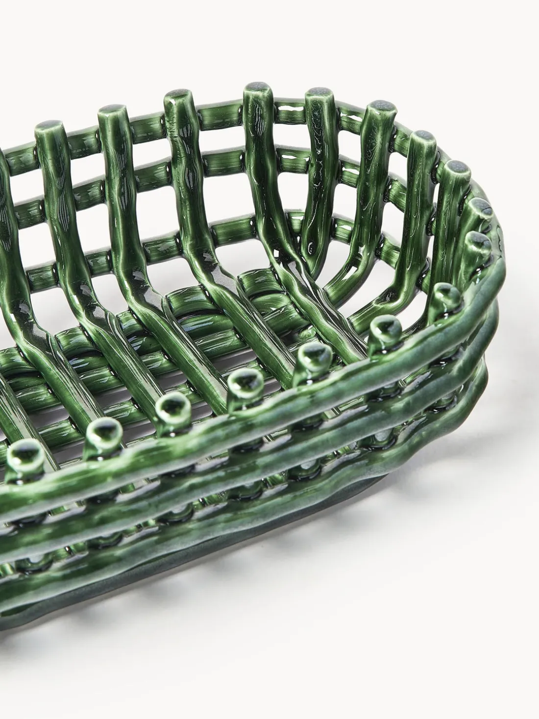 Cesta artesanal de cerámica Nalan