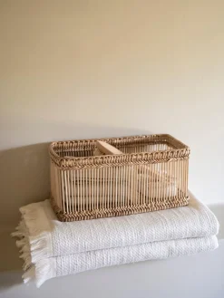 Cesta artesanal de ratán Bamb