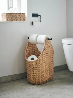 Cesta con portarrollos de baño artesanal Pape