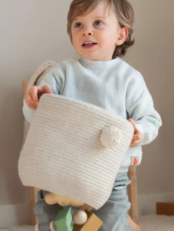 Cesta de almacenamiento artesanal con tapa Rita the Rabbit