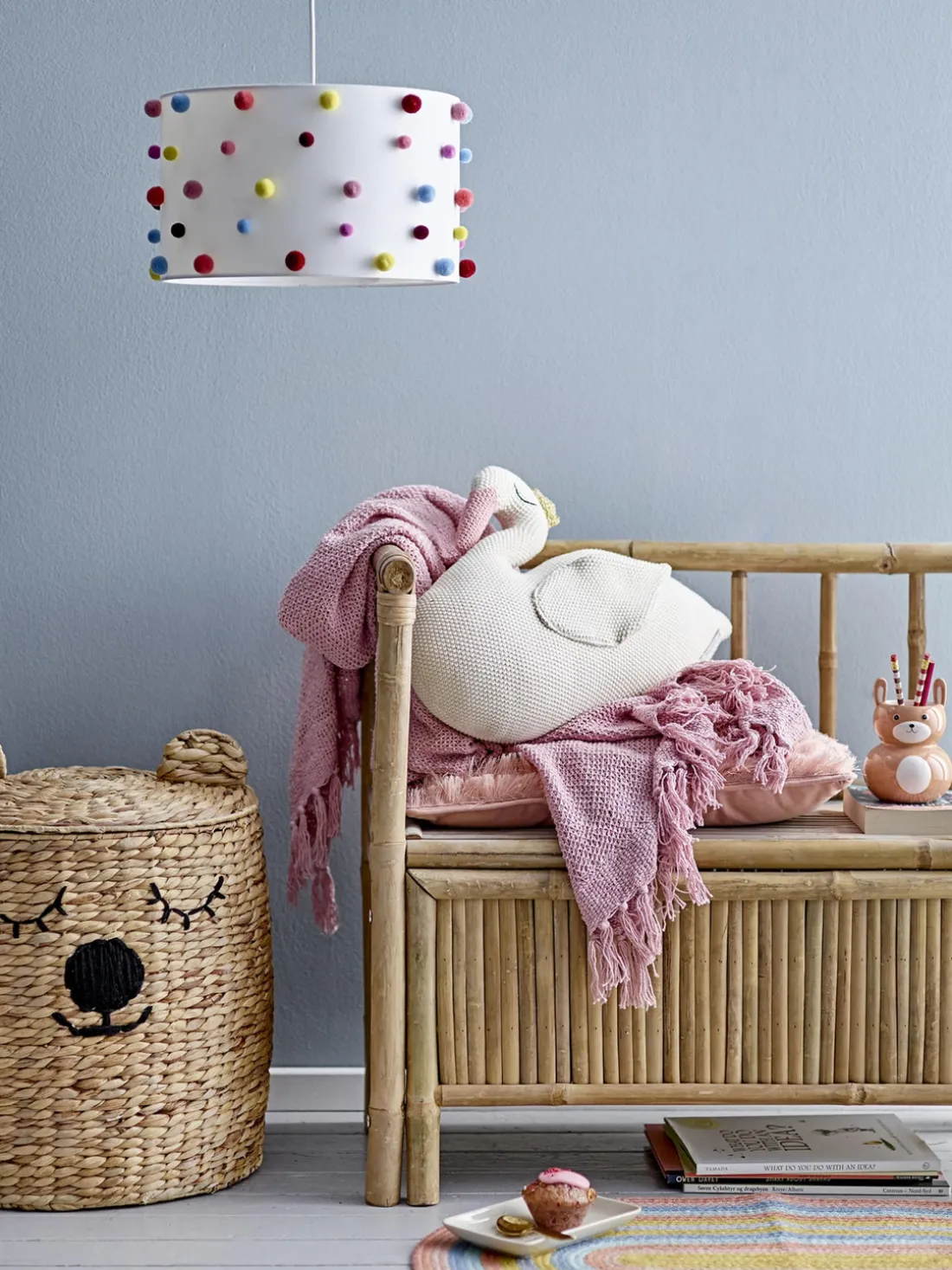 Cesta de almacenamiento con tapa Bear